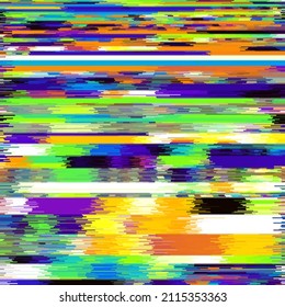 Vector image with imitation of grunge datamoshing texture.