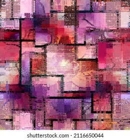 Vector image with imitation of grunge datamoshing texture.