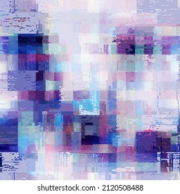 Vector image with imitation of grunge datamoshing texture.