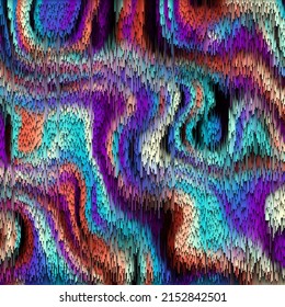 Vector image with imitation of grunge datamoshing texture.