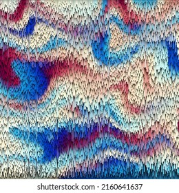Vector image with imitation of grunge datamoshing texture.