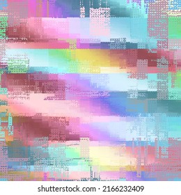 Vector image with imitation of grunge datamoshing texture.
