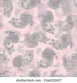 Vector image with imitation of grunge datamoshing texture.