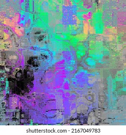 Imagen vectorial con imitación de textura de datamoshing de grano.