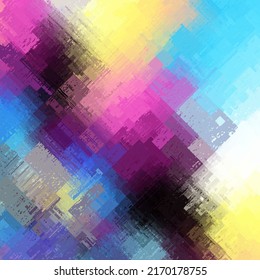 Vector image with imitation of grunge datamoshing texture.
