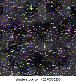 Vector image with imitation of grunge datamoshing texture.