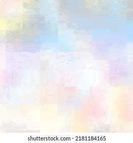 Vector image with imitation of grunge datamoshing texture.
