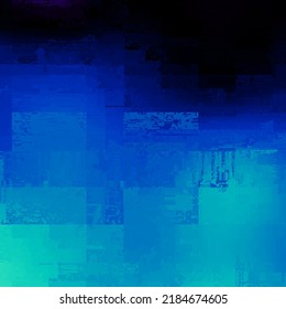 Vector image with imitation of grunge datamoshing texture.