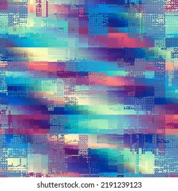 Vector image with imitation of grunge datamoshing texture.