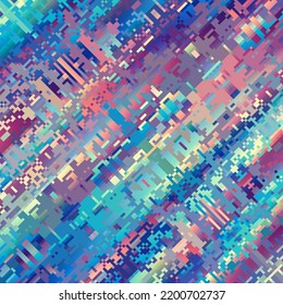 Vector image with imitation of grunge datamoshing texture.