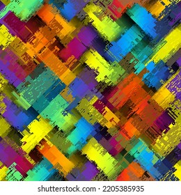 Vector image with imitation of grunge datamoshing texture.