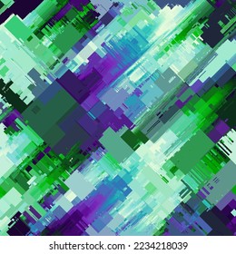 Vector image with imitation of grunge datamoshing texture.