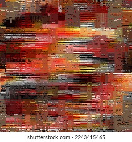 Vector image with imitation of grunge datamoshing texture.