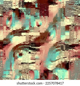 Imagen vectorial con imitación de textura de datamoshing de grano. Imagen sin inconveniente.