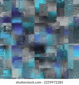 Vector image with imitation of grunge datamoshing texture. Seamless image.