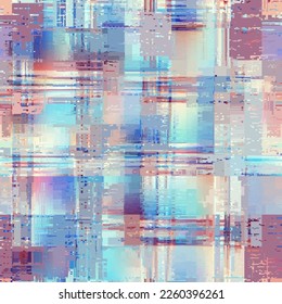 Vector image with imitation of grunge datamoshing texture. Seamless image.
