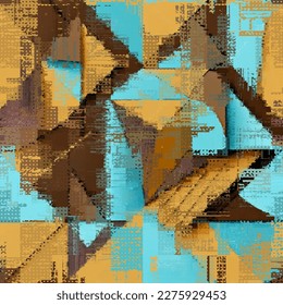 Vector image with imitation of grunge datamoshing texture.