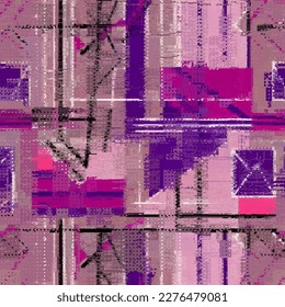 Vector image with imitation of grunge datamoshing texture.