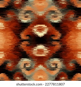 Vector image with imitation of grunge datamoshing texture.