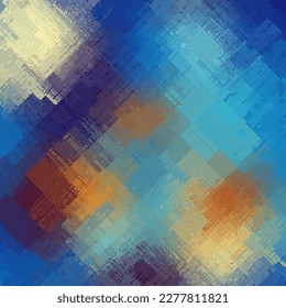 Vector image with imitation of grunge datamoshing texture.