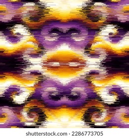 Vector image with imitation of grunge datamoshing texture.