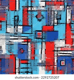 Vector image with imitation of grunge datamoshing texture.