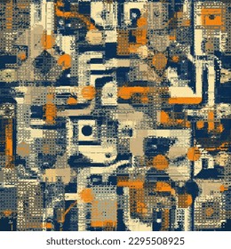 Imagen vectorial con imitación de textura de datamoshing de grano.