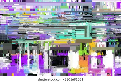 Imagen vectorial con imitación de textura de datamoshing de grano.