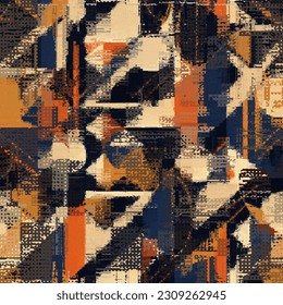 Vector image with imitation of grunge datamoshing texture.