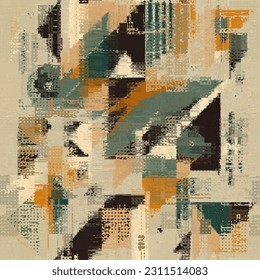 Vector image with imitation of grunge datamoshing texture.