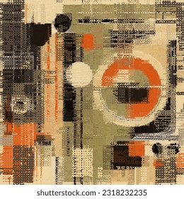 Vector image with imitation of grunge datamoshing texture.