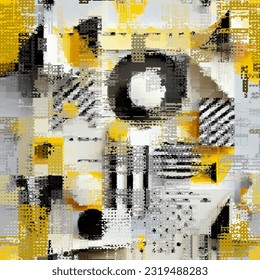 Vector image with imitation of grunge datamoshing texture.