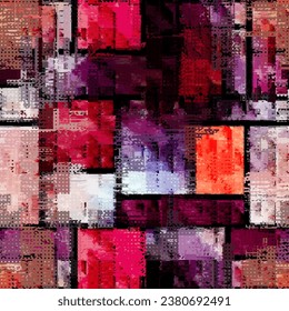 Vector image with imitation of grunge datamoshing texture. Retro risographs texture.