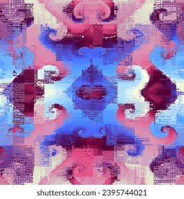 Vector image with imitation of grunge datamoshing texture. Retro risograph texture.