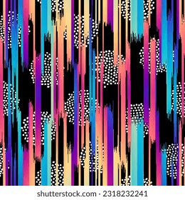 Vector image with imitation of grunge melange lines texture. Seamless image