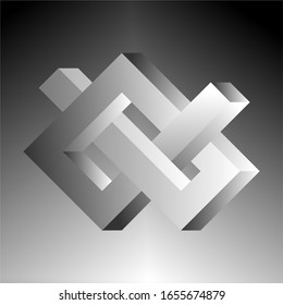 vector image of an impossible object, hopefully it can inspire you, thank you.