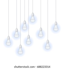 A vector image is an included energy saving lamp on a white background