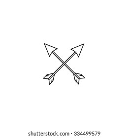 Vector image of Indian arrows. National historical weapons. Icon