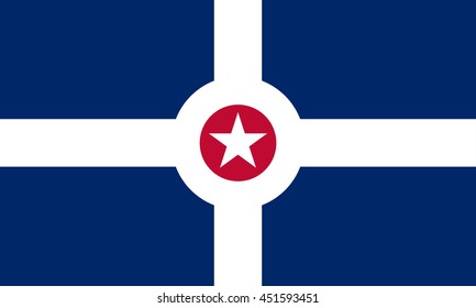 Vector image of  Indianapolis Flag. Proportion 3:5. EPS10.