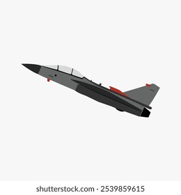 Imagen de Vector del avión de combate Tejas de la India, que se muestra en una silueta gris con alas detalladas y estructura corporal.