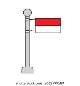 Vector Imagen de la bandera indonesia
