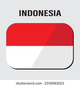 Vector image of Indonesian flag. Indonesian flag - isolated on white background