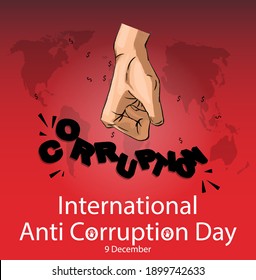 vector image of international anti corruption day