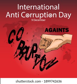 imagen vectorial del día internacional contra la corrupción