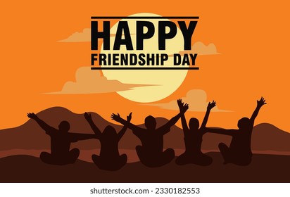 vector image international friendship day illustration