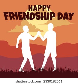 vector image international friendship day illustration