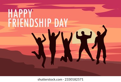 vector image international friendship day illustration