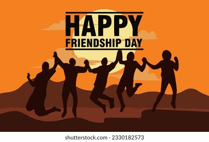 vector image international friendship day illustration