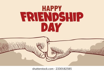 vector image international friendship day illustration