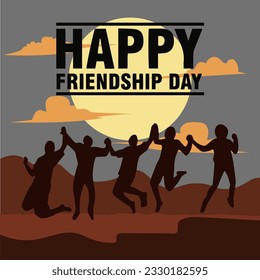 vector image international friendship day illustration